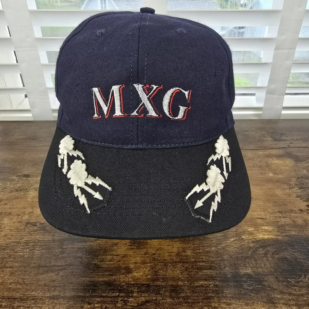 Vintage MXG Air Force Maintenance Group Hat USA Made MDI Wearables Lightning Cap